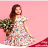 مدل لباس بچه گانه با پارچه حریر گلدار