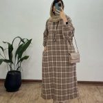 کفتان زنانه بیرون پوش چهارخانه پشمی