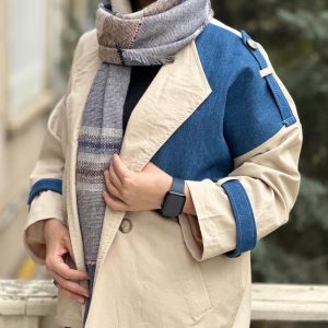 بارانی تک زنانه جنس کتان زارا و جین