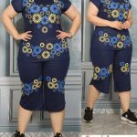 ست قواره بزرگ با طرح گل آفتابگردون زنانه