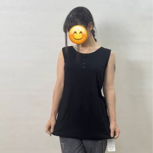 تاپ راحته دکمه دار ساده زنانه