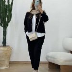 کت کراپ و شلوار زنانه بگ جنس کتان