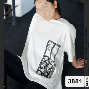 تیشرت قواره لش با طرح همسایه ها زنانه