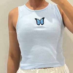 کراپ حلقه ای زنانه گلدوزی انیمیشنی