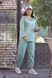 مانتو وشلوار کتان